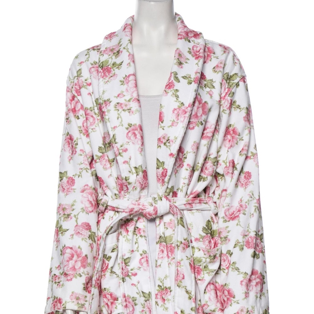 LoveShackFancy Floral Print Robe S/M